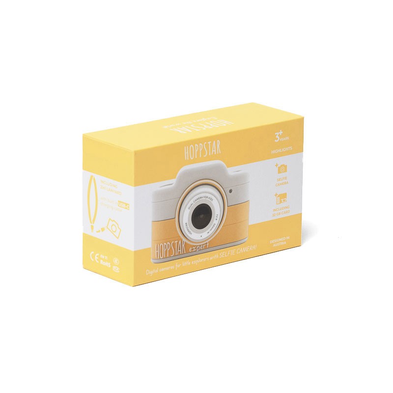 Hoppstar Expert kids camera in Citron yellow